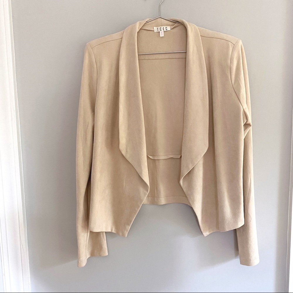 LIKE NEW | Faux Suede Open Jacket